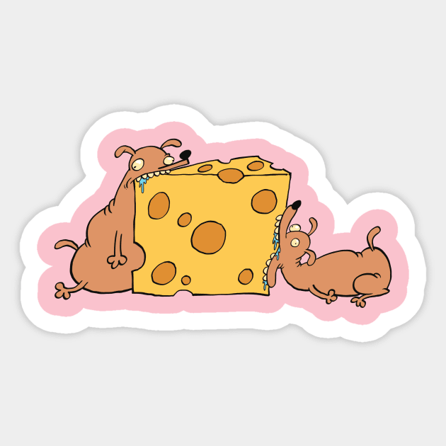 Cheese Dogs Sticker by neilkohney